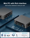 WEIDIAN Gaming Mini PC 13a Gen Core i7-1360P (12C/16T, fino a 5,0 GHz), Mini PC Linux 16GB DDR5 512GB SSD, Supporto Micro Computer Triplo Display (HD/